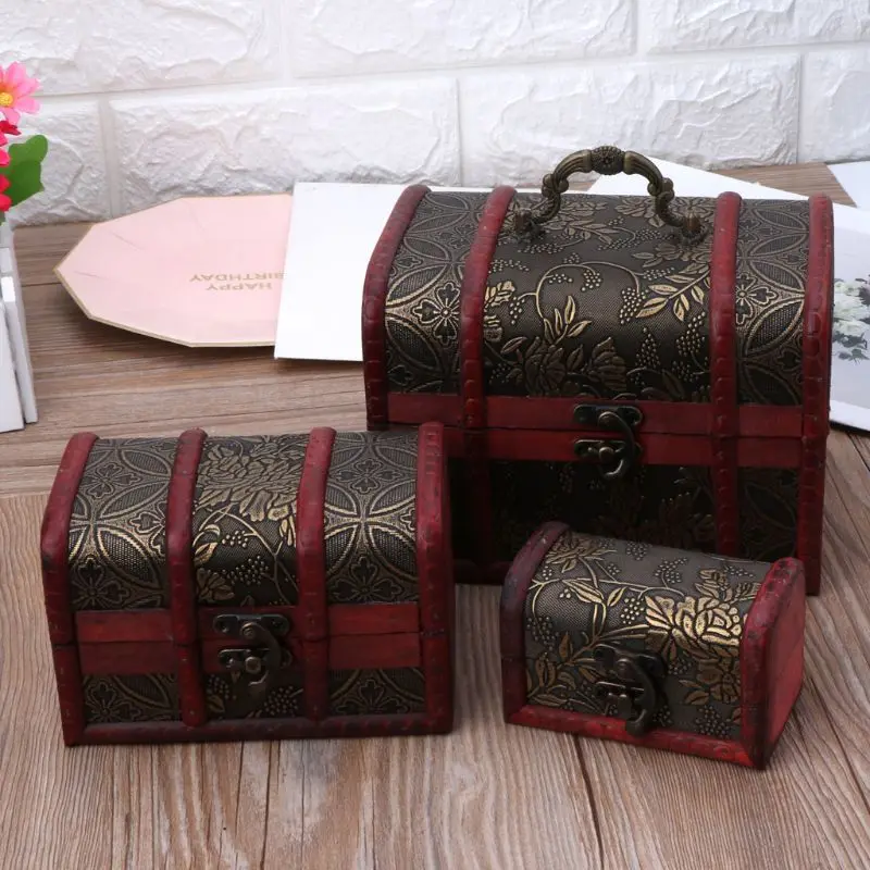 3Pcs Treasure Boxes Small Box Gift Home Decorations HXBA