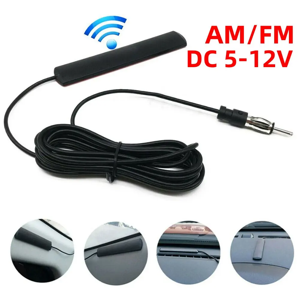 DC 5-12V Car Radio AM/FM Antenna Universal Auto 3M Length Signal Amp Amplifier Marine Car Vehicle Boat RV Signal Enhance Device