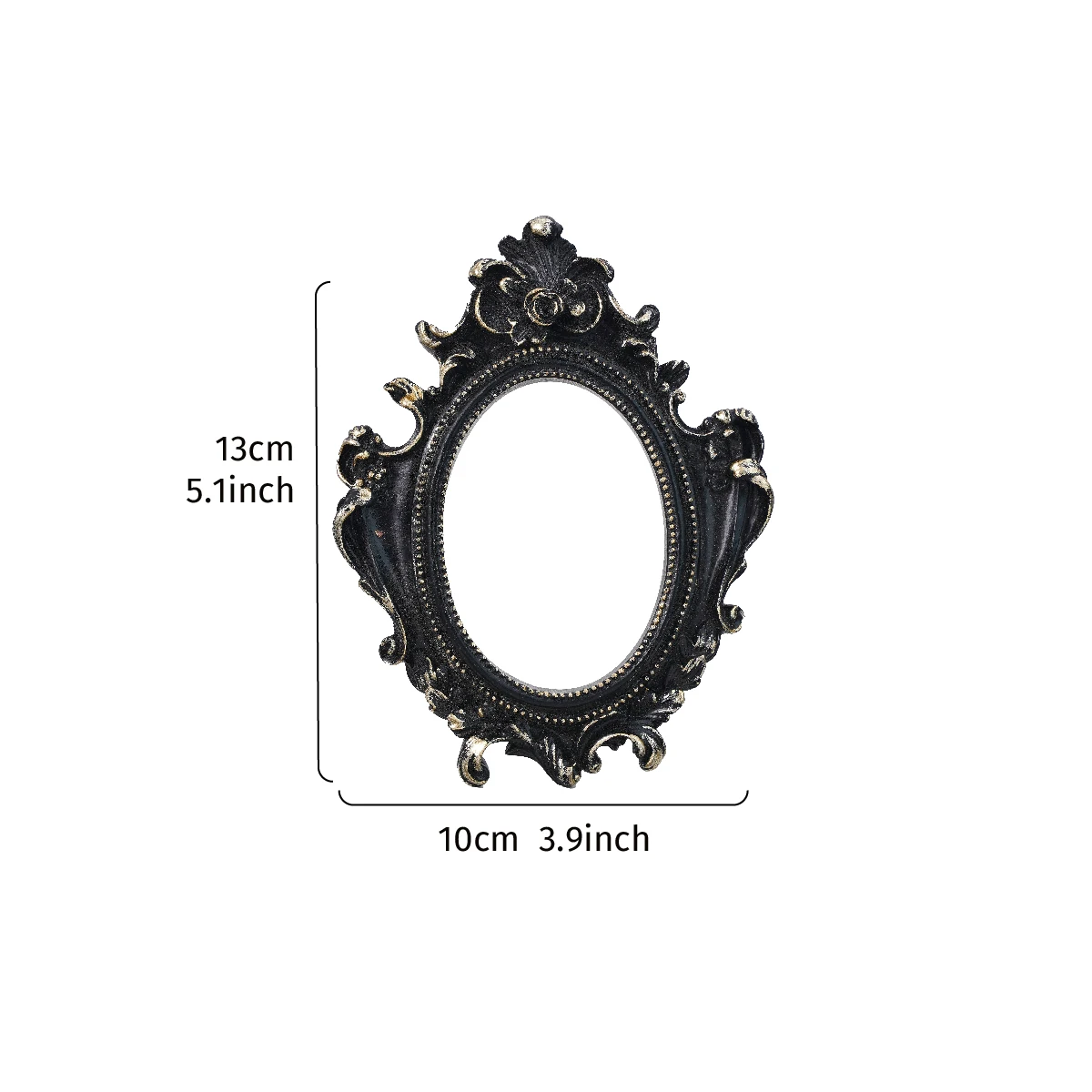 Halloween Decor Resin Material Black Oval Frame