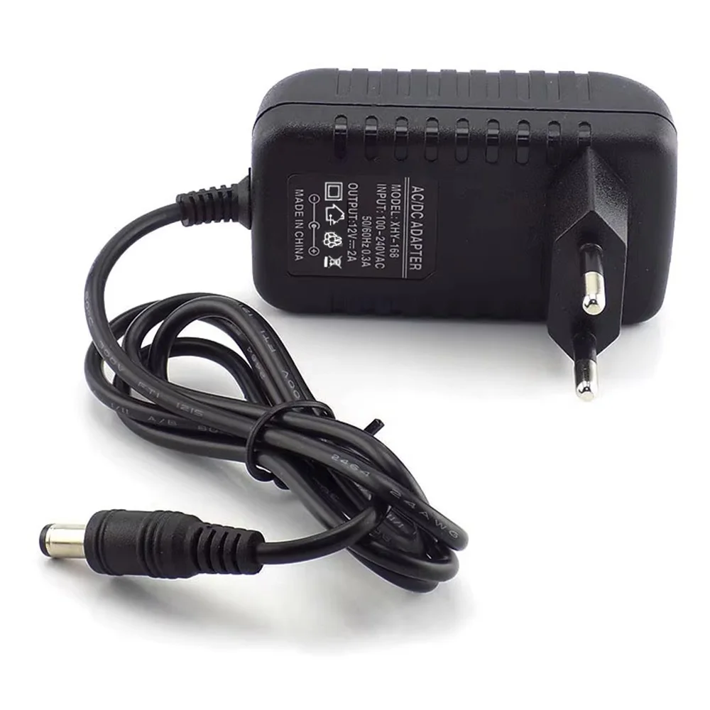 12 Volt Power Supply Transformer DC12V 2A EU Power Adapter Source Charger Converter AC 110V 220V LED Driver 1-piece 2-piece