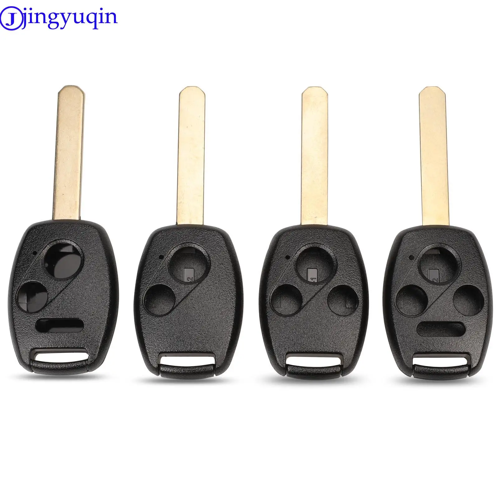Jingyuqin Car Key Case Shell Remote Fob Cover For HONDA Accord CRV Pilot Civic 2003 2007 2008 2009 2010 2011 2012 2013