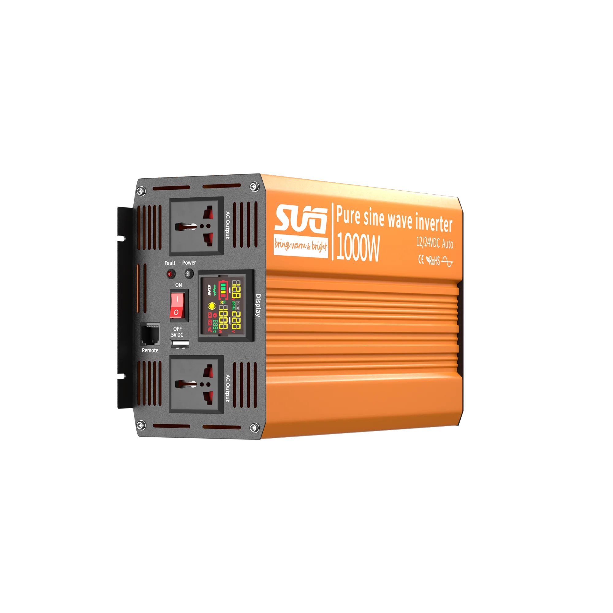 1000W Car Power Inverter 12V DC to 220V AC | 50Hz Pure Sine Wave Portable Converter with Universal Socket