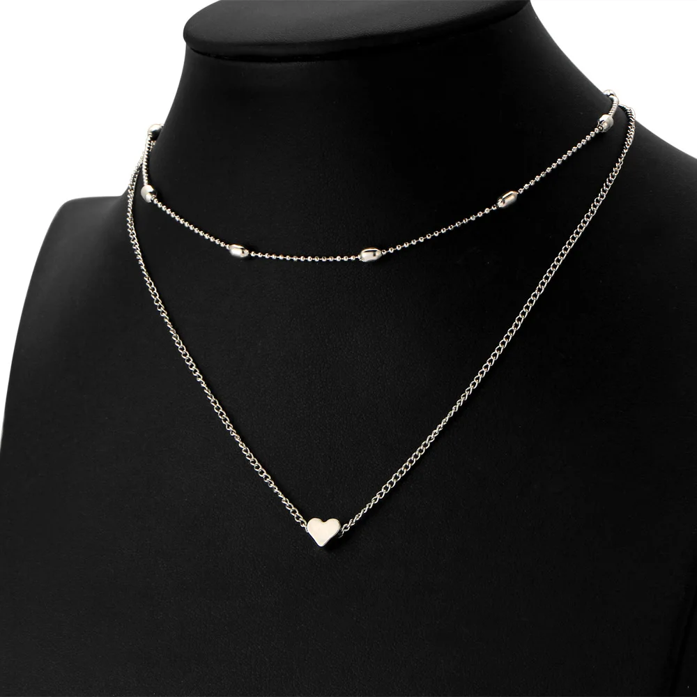 2022 Multilayer Oval bead chain Necklace Women's gold and silver necklace Simple jewelry party gifts wedding favors for guests