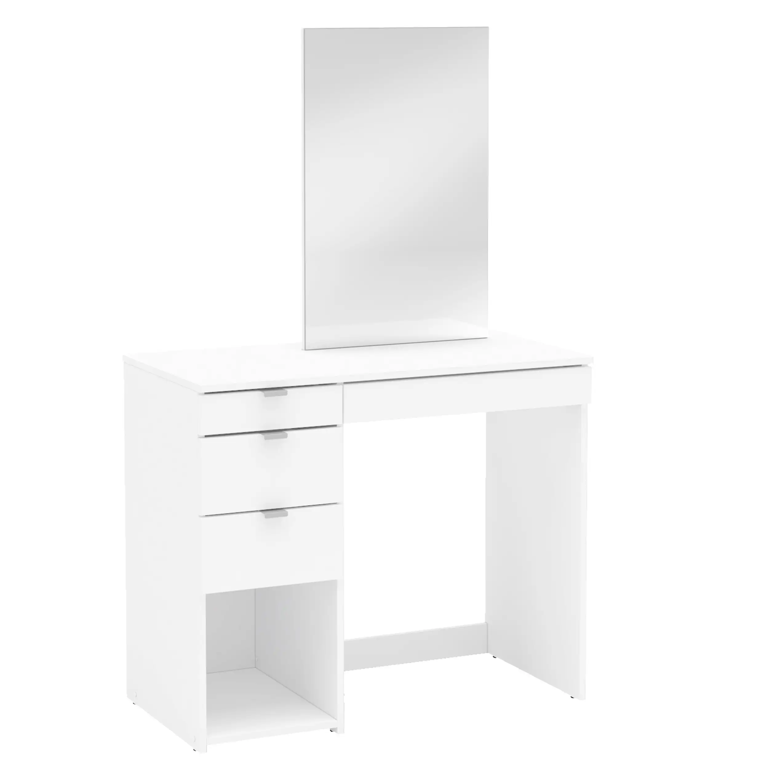 Joplin Modern Bedroom Vanity Table, White Finish