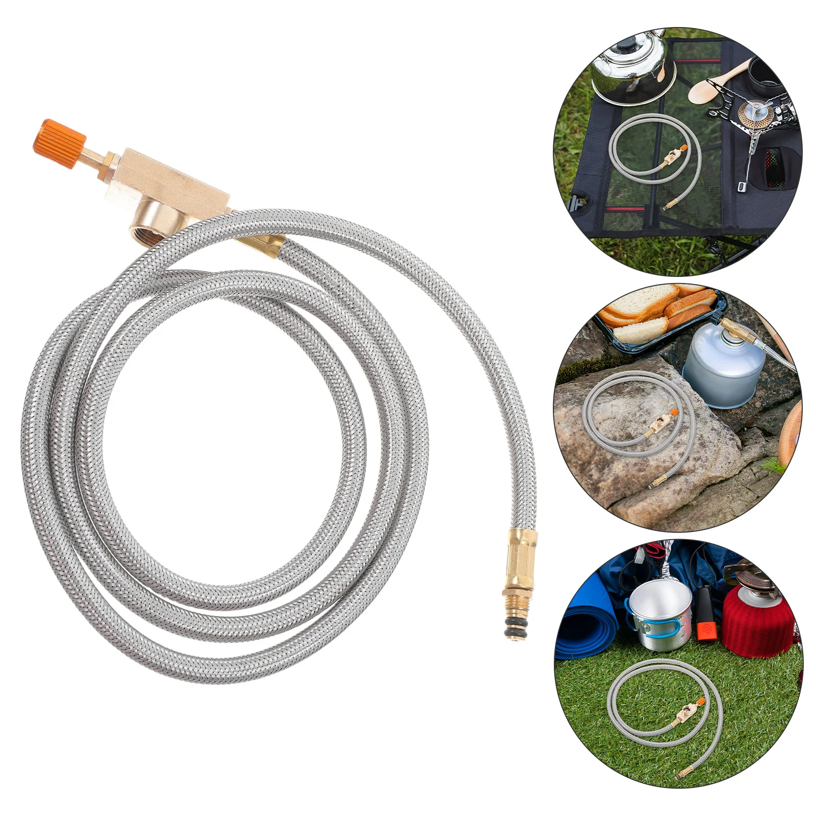 

Long Hose Extension for Outdoor Stove Gas Canister Adapter Lightweight Burner Hose Camping Fireplace Gas Appliances