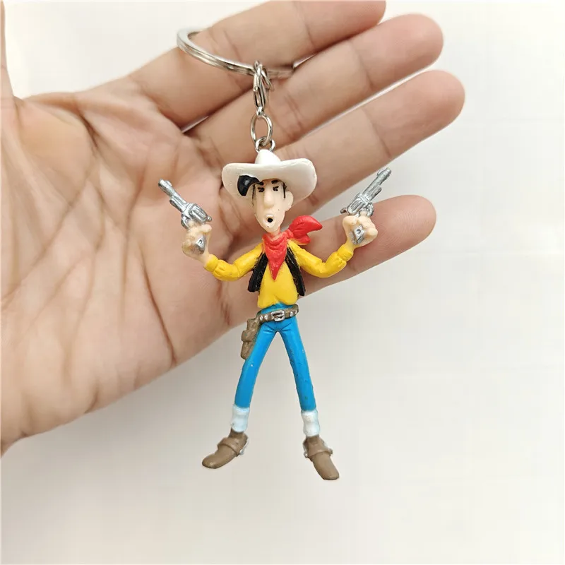 10cm frança dos desenhos animados o luke da sorte figura de ação boneca crianças coleção gaul asterix modelo brinquedo