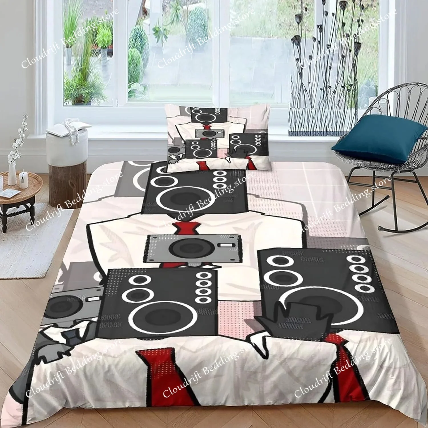 

Game Skibidi Toilet Duvet Cover Pillowcase Bedding Set Adult Boys Girls Bedroom Decoration Children Gift Single Double Size