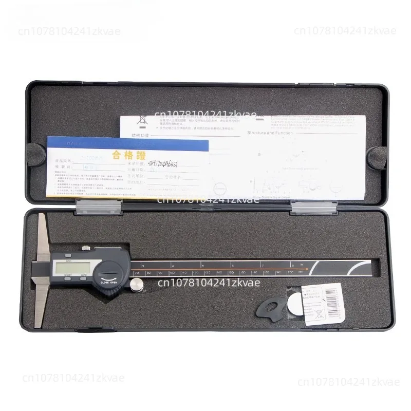 Digital Display Depth Gauge 0-150-200-300mm Double Groove Digital Display Depth Gauge with Hook Ruler