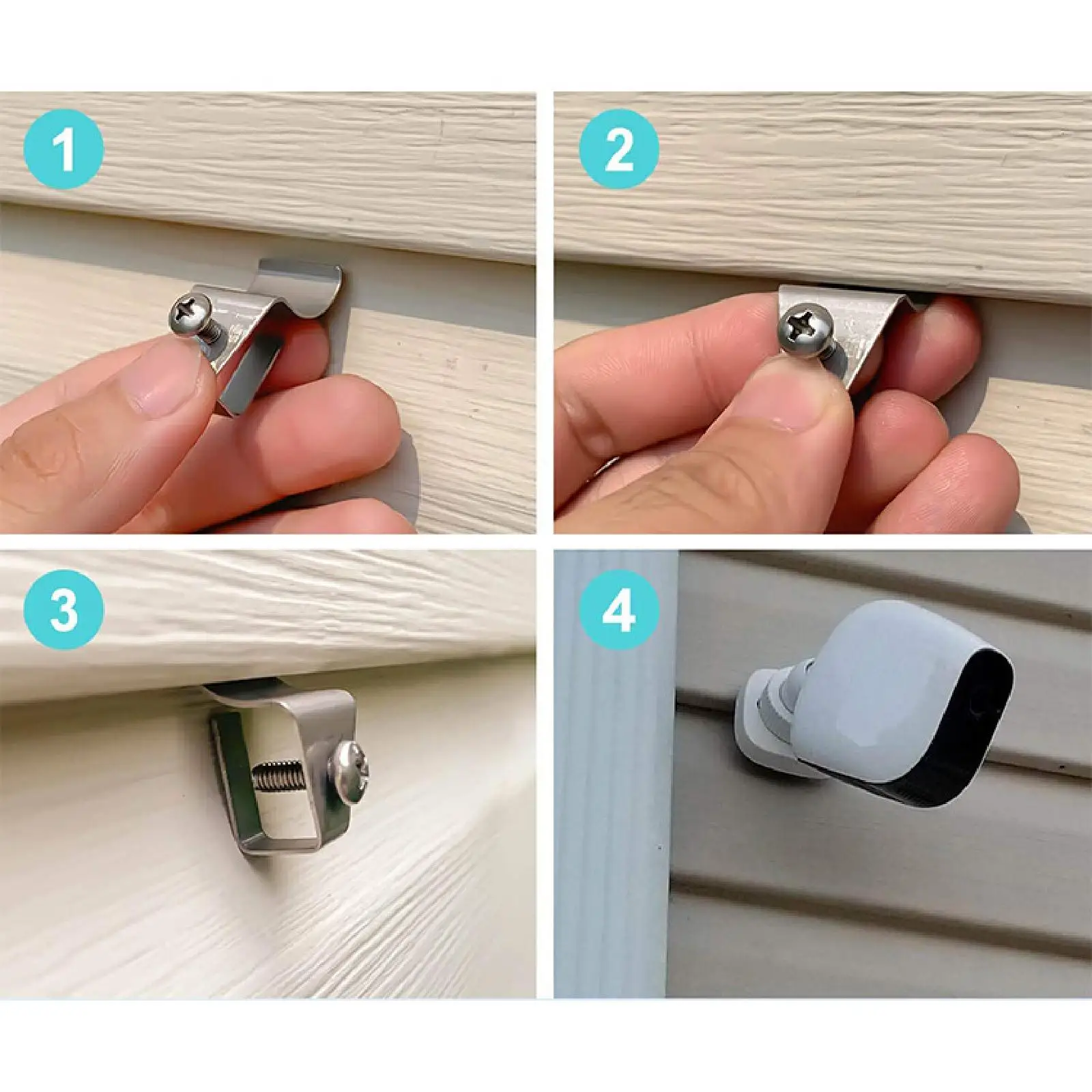 Vinyl Siding Clips Hooks Heavy Duty Stainless Steel Wall Hanger Hooks for Blink Outdoor Camera Mount Lights Wreaths Signs