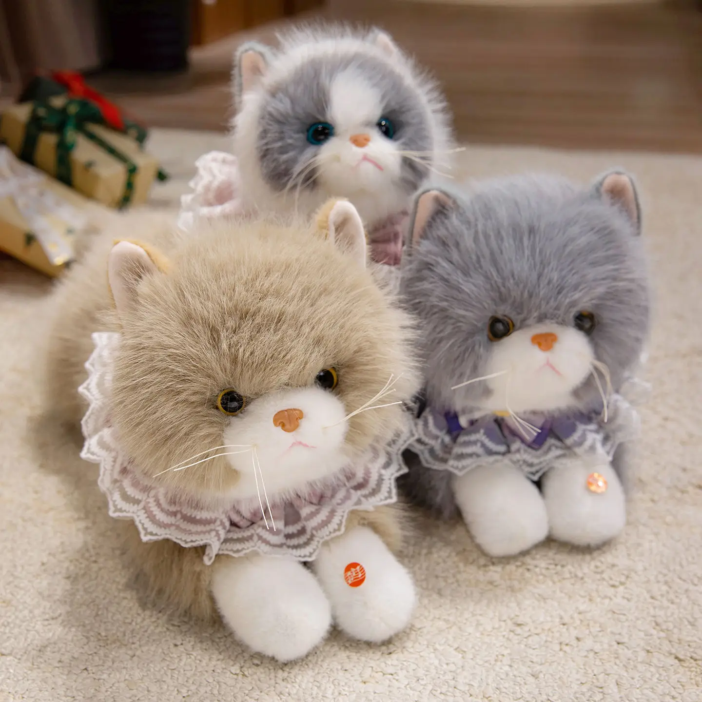 

Adorable Plush Cat Pillow Gift Set Home Decor Accent for Couch/Bed Non-Slip Washable Fun Comfort Decoration