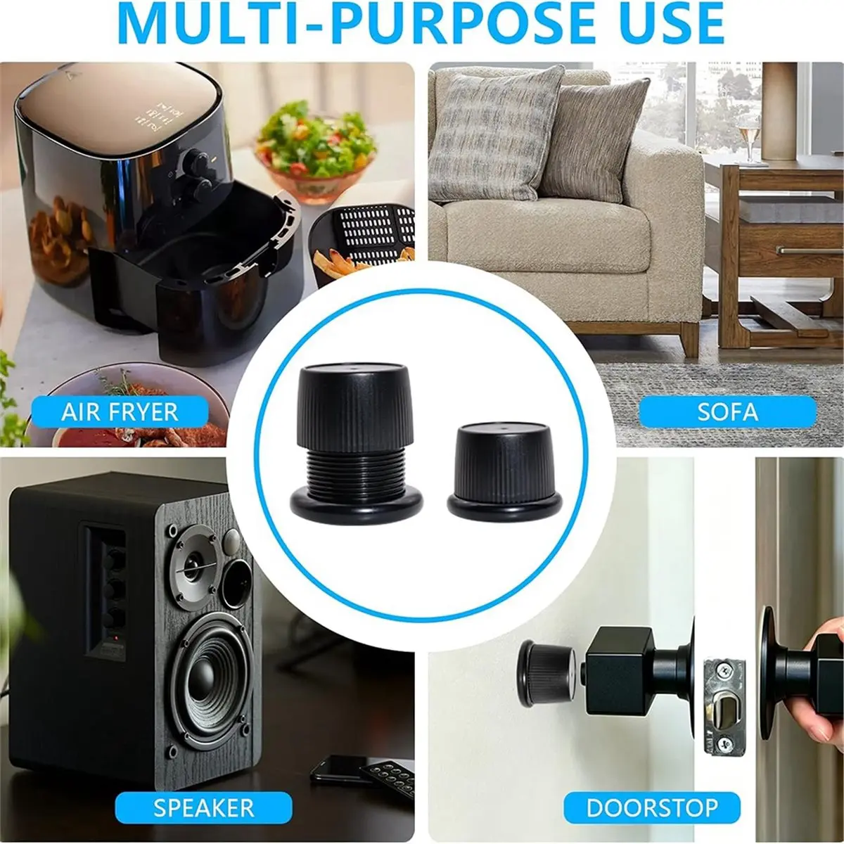Risers with Adjustable Height Anti-Slip Heat-Dissipating Bases for Microwave Ovens and Air Fryers Furniture Like Sofas