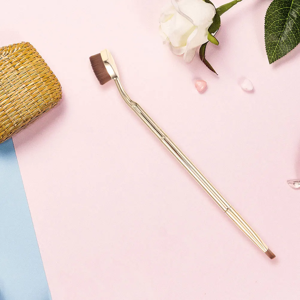 4 pezzi pennello correttore strumenti per trucco manico ergonomico sotto gli occhi applicatore correttore pennello cosmetico angolato per le donne