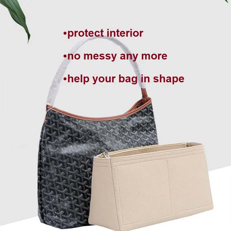 【Only Sale Inner Bag】For Goyard Boheme Hobo Bag Organizer Insert Makeup Organiser Divider Shaper Protector Compartment Inner