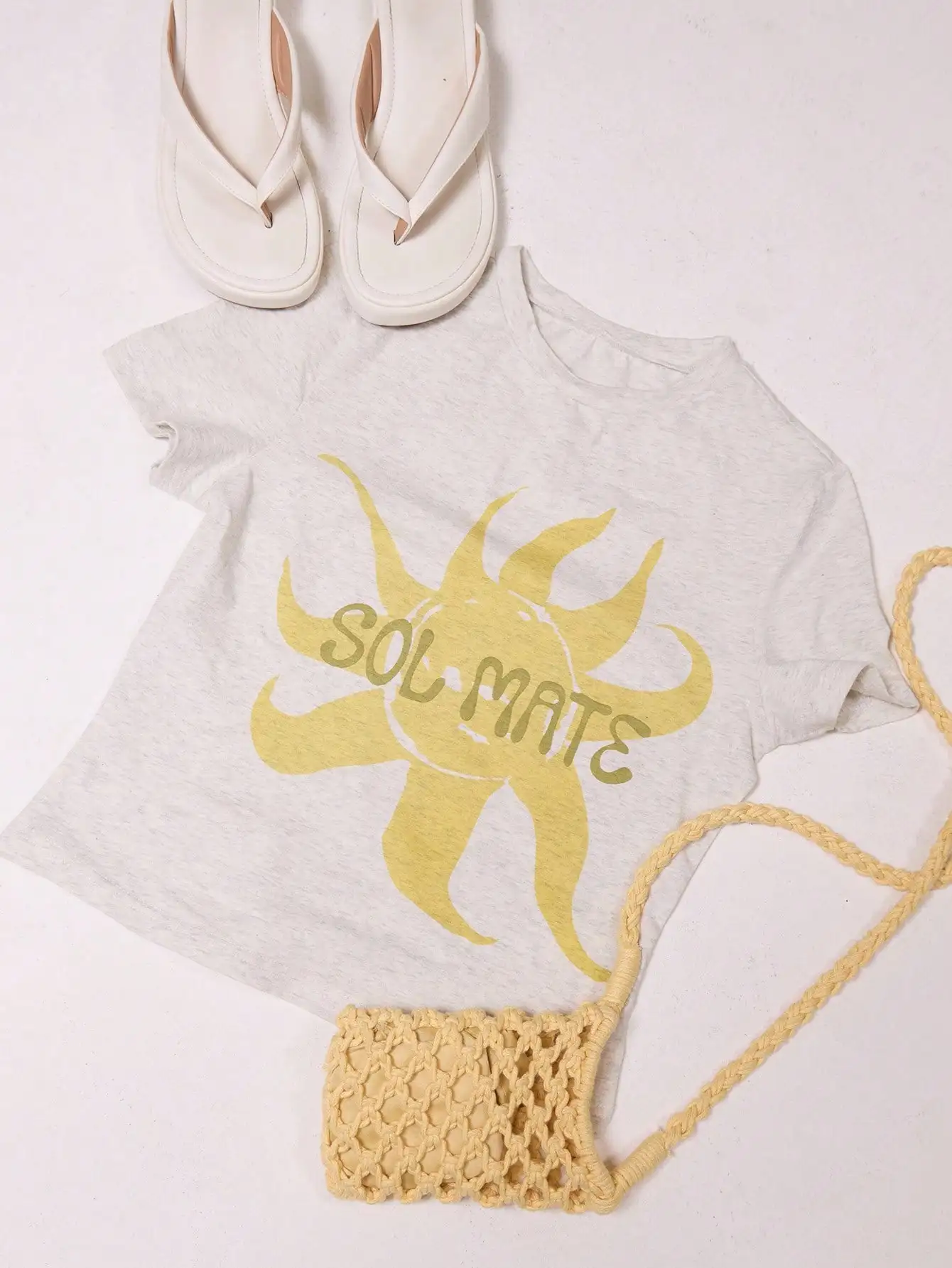 

Женская футболка с принтом Sol Mate Sun, пляжный стиль бохо, повседневный топ на весну и лето