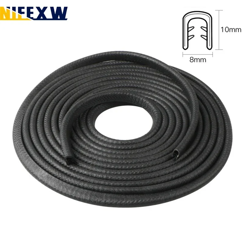 

U-образная декоративная полоса для защиты от столкновений на двери автомобиля, антифрикционная, против царапин, уплотнительная лента для края двери, защитная наклейка