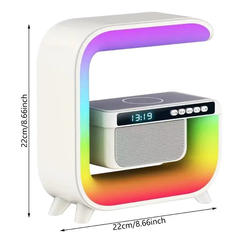 Đèn ngủ để bàn loa tương thích sáng tạo với hiệu ứng ánh sáng xung quanh đầy màu sắc cho gia đình và ngoài trời