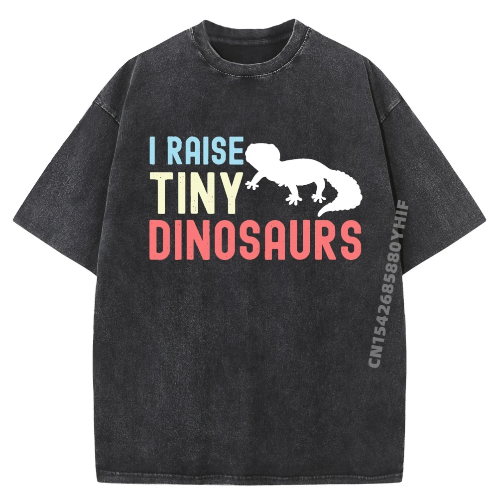 

I Raise Tiny Dinosaurs Забавный Леопардовый Гекон Мама Папа Рептилия Забавные футболки Мужская дизайнерская одежда Повседневная стираная рубашка
