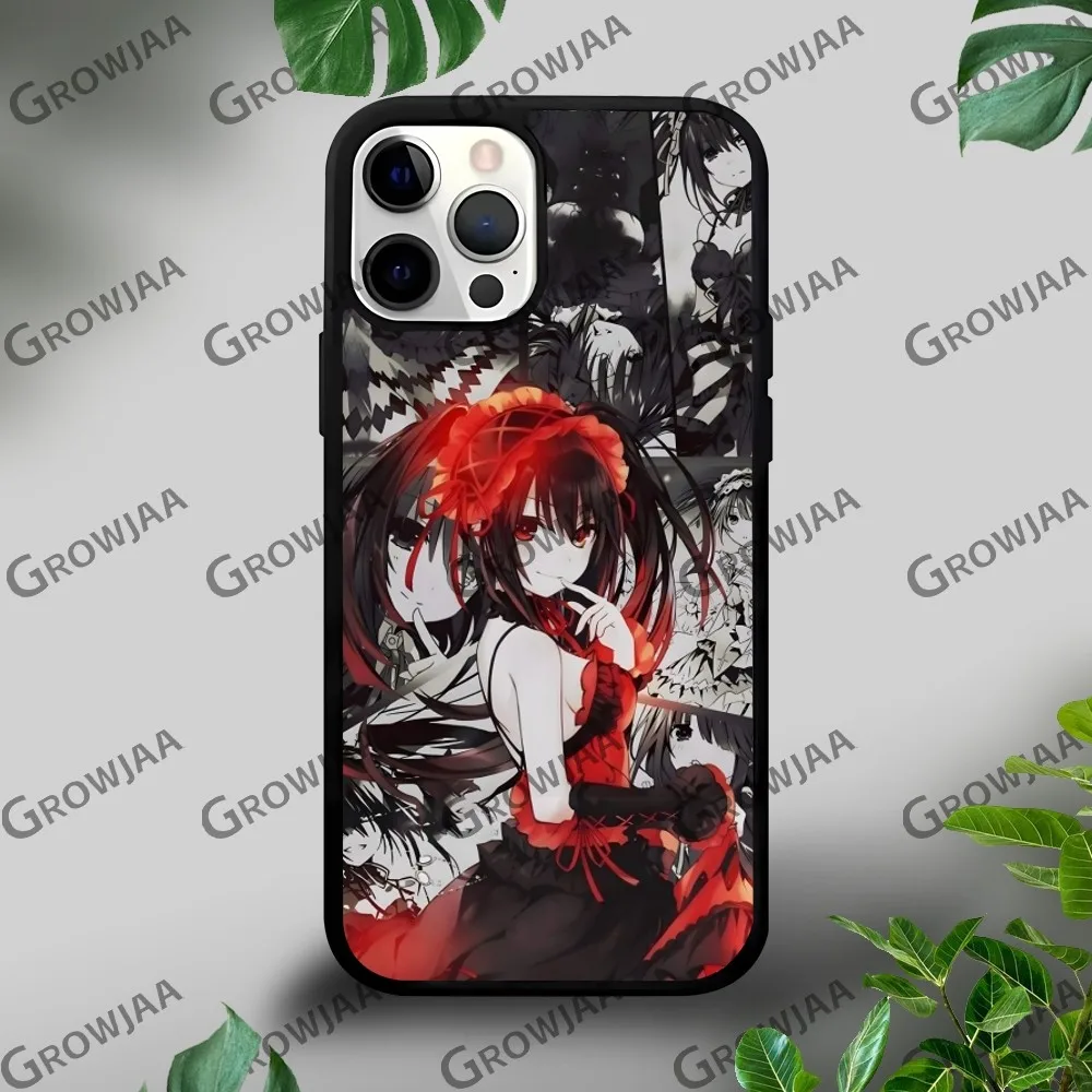 Tokisaki Kurumi fecha A Funda de teléfono en vivo para iPhone 16 15 14 13 12 11 Pro Xs Max Mini Plus Celulares Funda dura