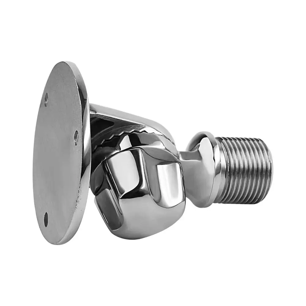 

316 Stainless Steel Ratchet Antenna Mount 25mm Diameter Adjustable Design Boat Antenna Mount Round Base Ratchet Mechanism