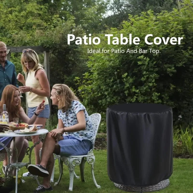 غطاء طاولة منسوج للاستخدام الخارجي، غطاء طاولة للفناء، غطاء طاولة خارجي، طاولة طعام مستديرة مناسبة، بارد بار، طاولة تبريد حمام السباحة