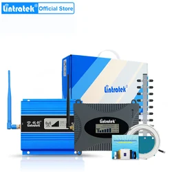 Lintratek Mini GSM Repeater 900 1800 2100MHz Cell Mobile Phone 2G 3G 4G Signal Booster Amplifier + Yagi Antenna whip antenna LCD