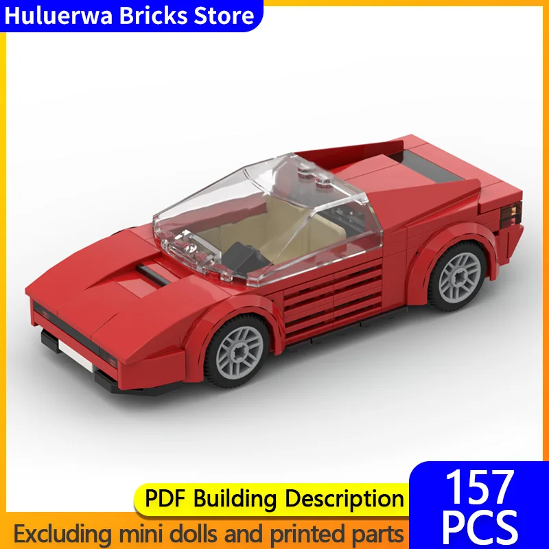

Модель скоростного гоночного автомобиля MOC, строительные кирпичи Testarossa Hypercar, модульная технология, детские праздничные подарки, сборные игрушки, костюм