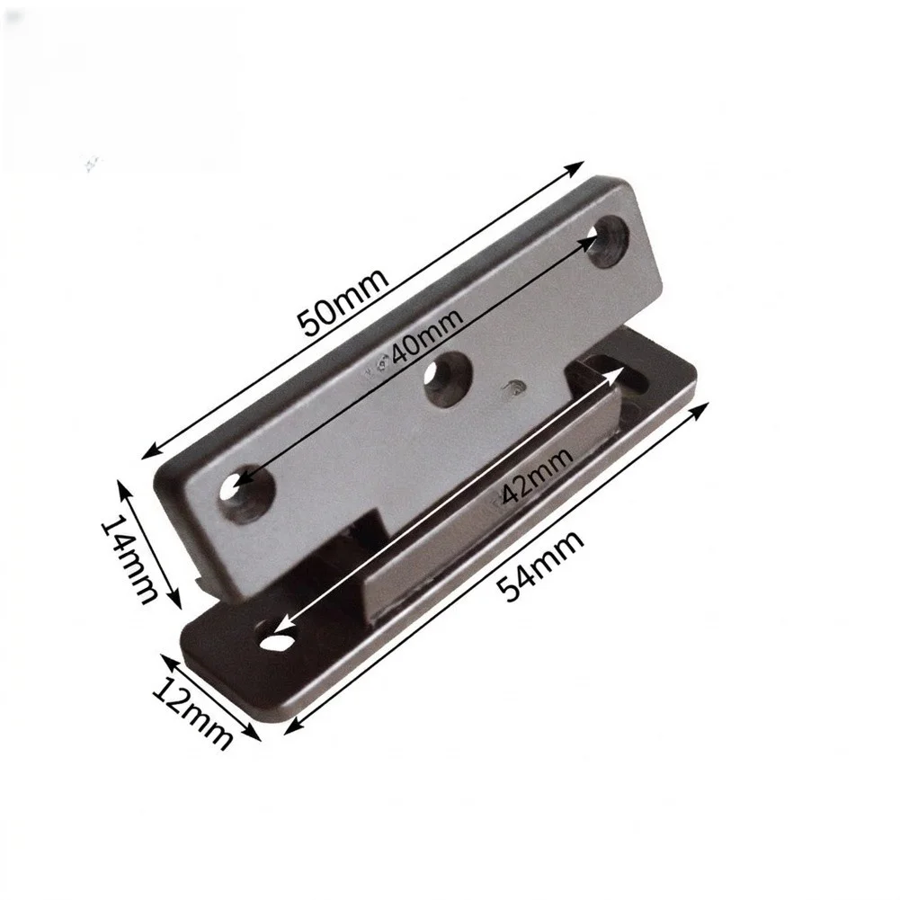 10pcs Black Plastic Spring Hinges 54 x 12 mm Flat Cabinet Door Hinges for Furniture Wardrobe ABS Stable Support