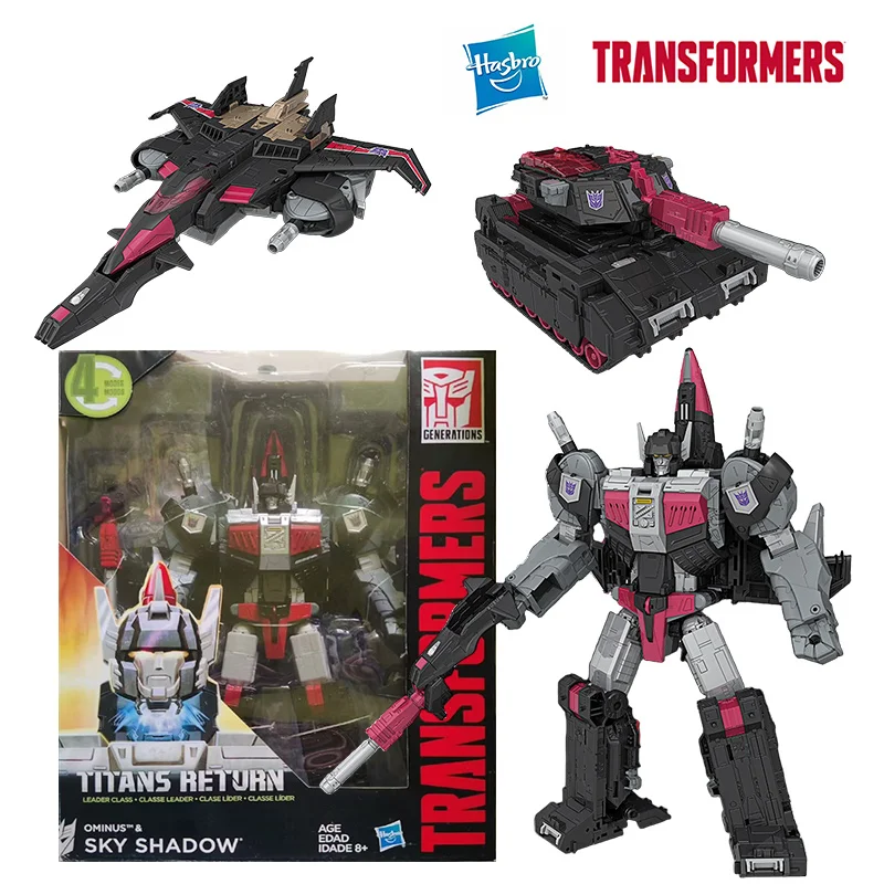 Hasbro Transformers Titans Return Ominus & Sky Shadow 20Cm Leader Class Anime Originele Action Figure Model Speelgoed Cadeau Collectie