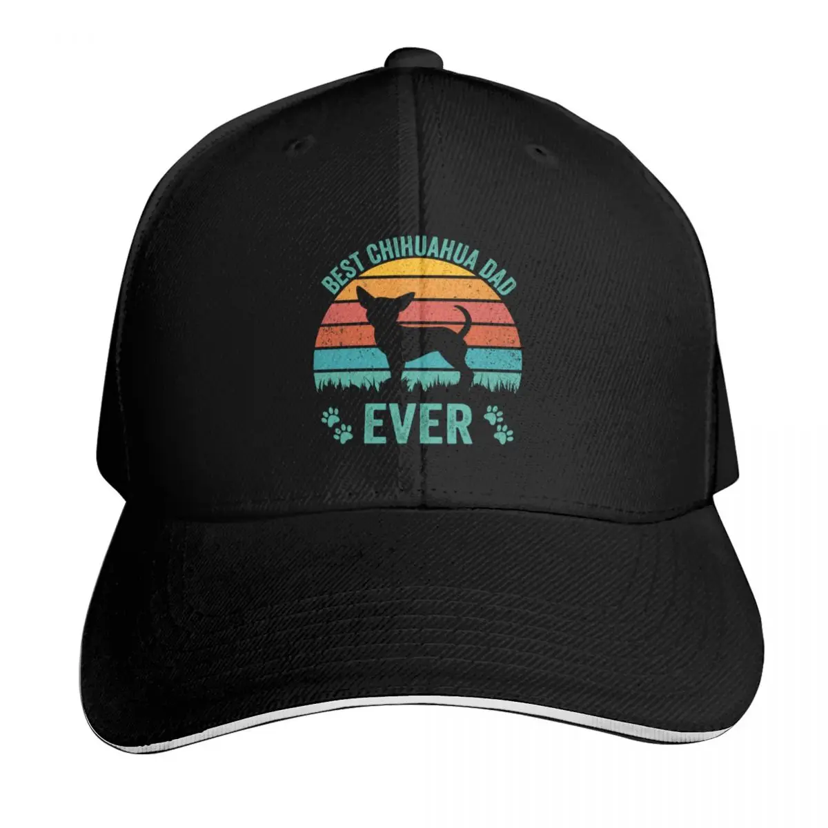 Best Chihuahua Dad Ever Fathers Day Baseball Cap Lightweight Packable Gift for Him Her Casual Daily Wear