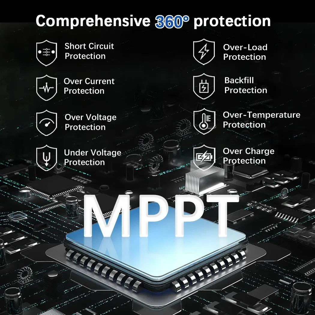 ECGSOLAX 3.6/4KW عاكس شمسي هجين 24 فولت 110/120 فولت عاكس جيبي نقي مع وحدة تحكم الشحن بالطاقة الشمسية MPPT عاكس خارج الشبكة واي فاي #3