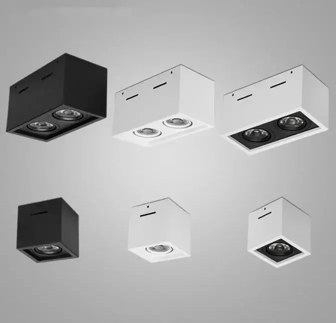 

1 шт., белый, черный, высокое качество, регулируемый светодиодный светильник COB с регулируемой яркостью, ac85-265V, 10 Вт, 20 Вт, светодиодный потолочный светильник, точечный светильник