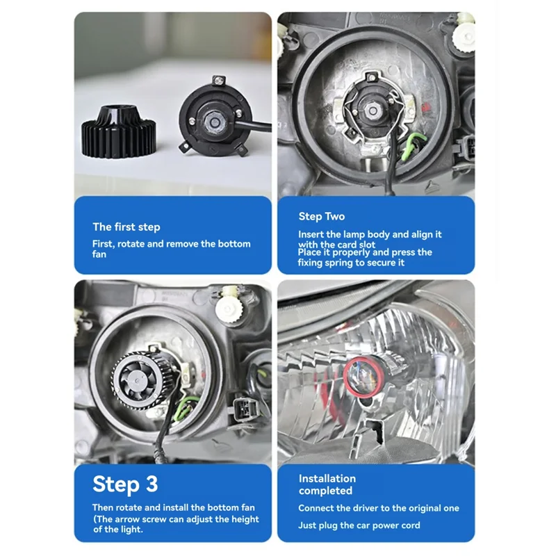 Mini H4 Canbus العارض عدسة سيارة العلوي LED لمبة 6000K 1 زوج للدراجات النارية السيارات
