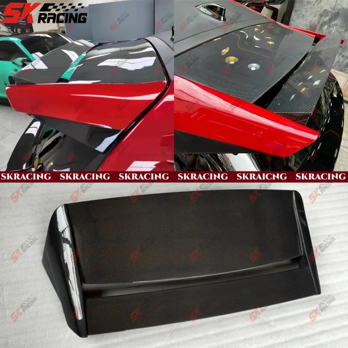 

Углеродное волокно/глянцевый черный FRP задний спойлер на крышу подходит для Toyota GR Yaris 21-25