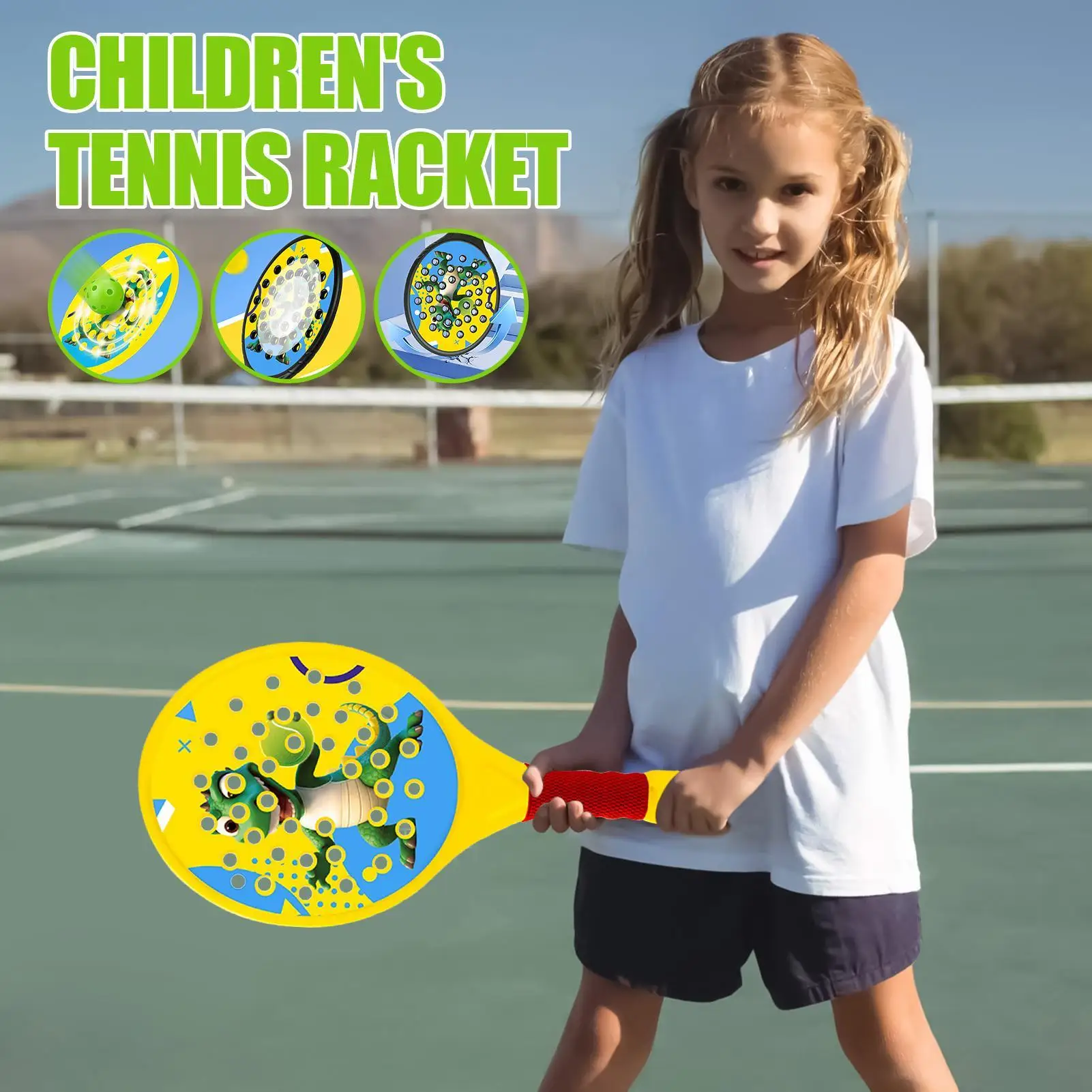 

Набор мячей для маринованных шаров, милый мяч для маринозавров, 2 предмета, весла, спортивные аксессуары для динозавров, легкий портативный активный отдых на свежем воздухе