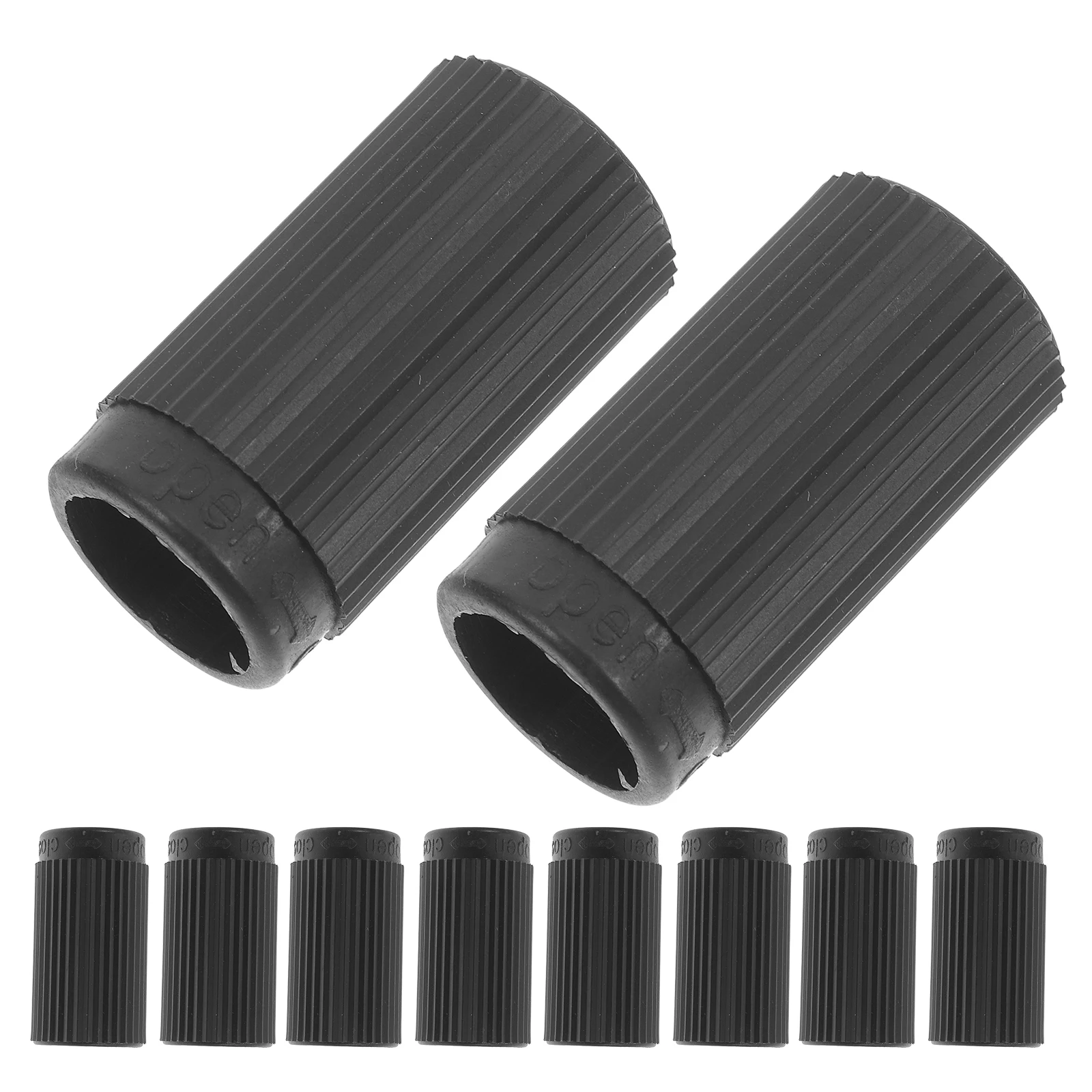 

10pcs Telescopic Rod Replacement Parts 19/22Mm Striped Design Enhanced Grip Secure Locking Durable Hardware Adjustable Support