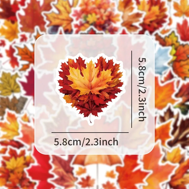 50 Stück Cartoon niedliche Ahornblatt kreative Persönlichkeit dekorative Aufkleber