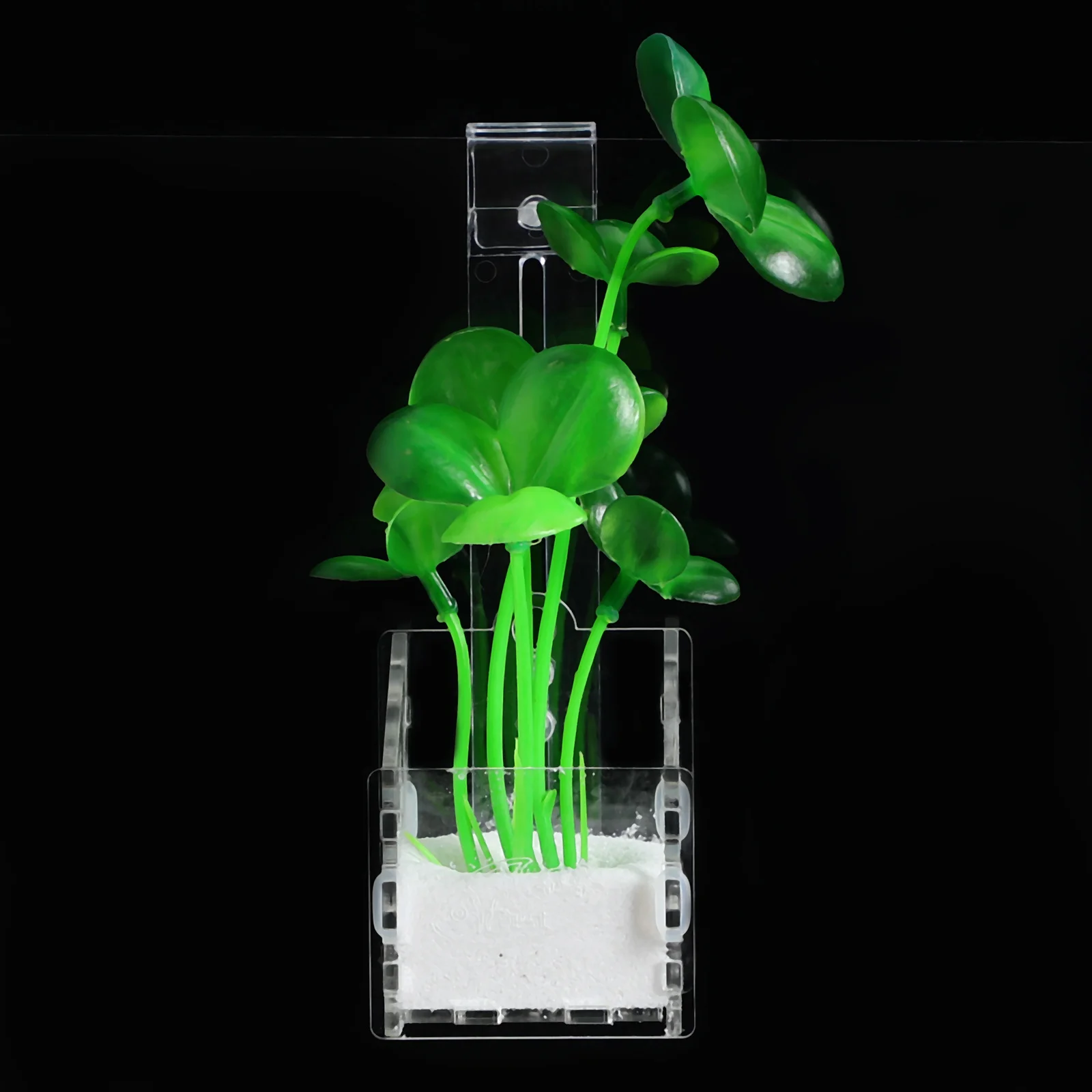 

4 Pcs Aquatic Planting Cup Transparent Acrylic Aquarium Fish Tank Decorations Planter Reusable Sturdy Design Live Plants Vase