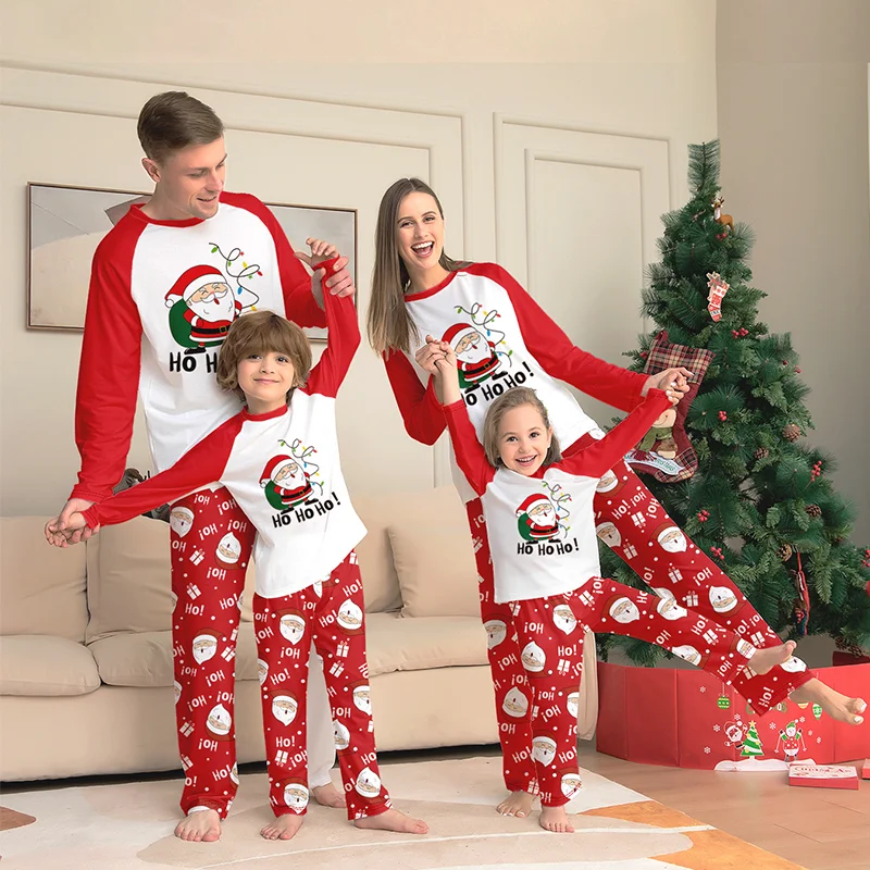 

Family christmas pajamas New Santa Claus style