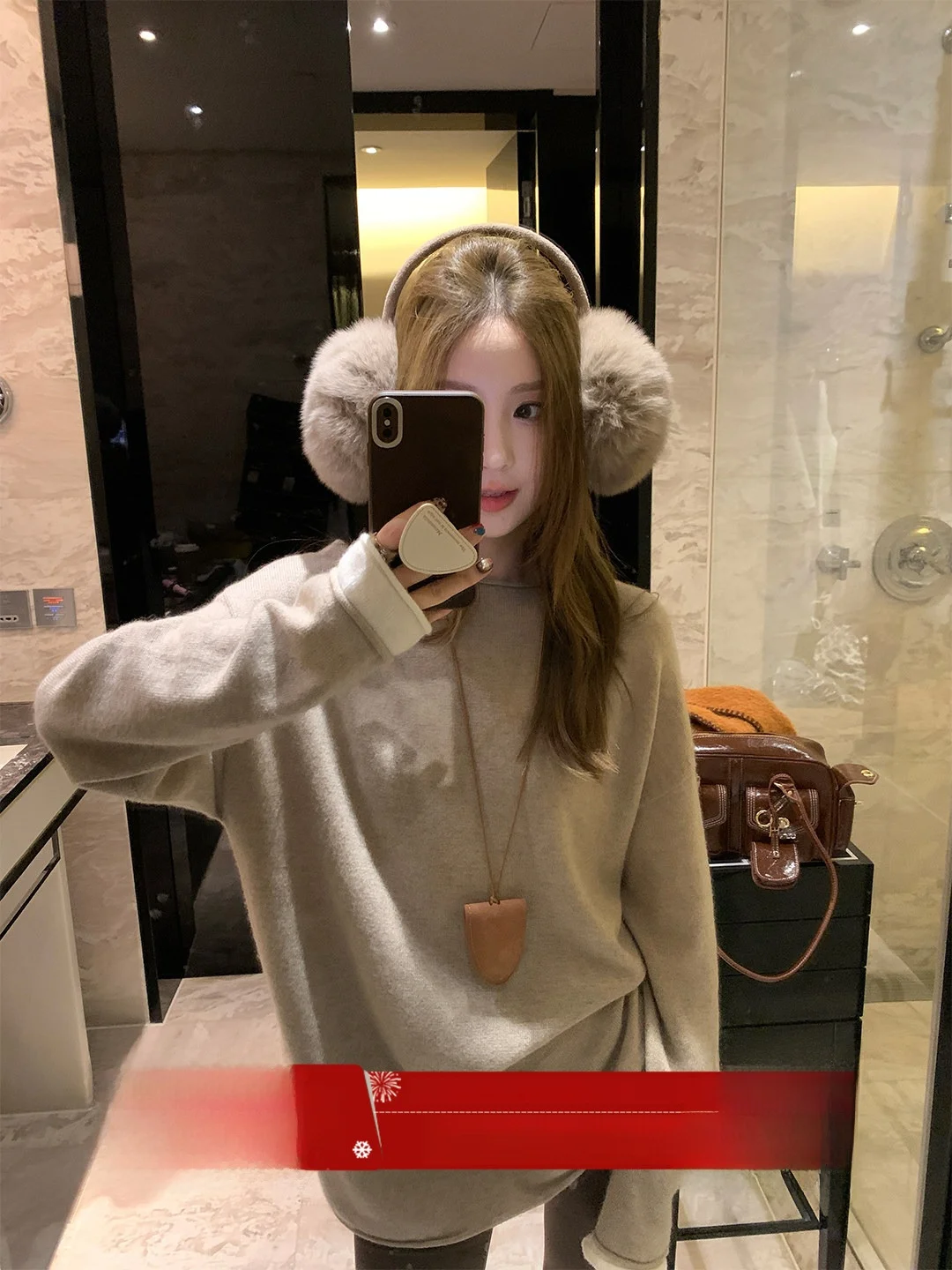 

Мягкая, уютная, вязаная женская кофта свободного кроя, комфортная базовая кофта MLS Moosee Studio, повседневная, с длинными рукавами, круглым вырезом