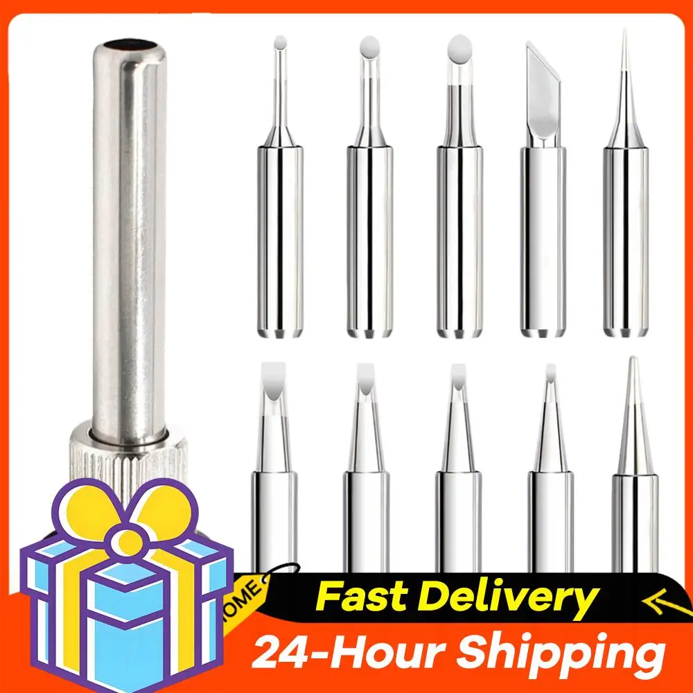 

11 Pcs Soldering Iron Tips W/ Welding Sleeve 900M Lead-Free Replaceable Soldering Tip Welding Tips Head for Soldering Station