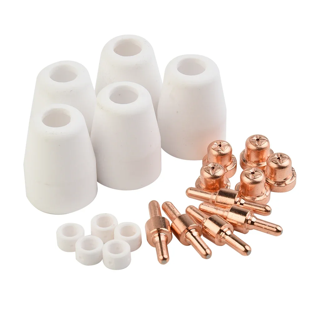 

25pcs ​PT-31 CT312 JG-40 Air Plasma Cutter Cutting Torch Consumables Tips Nozzles Common Electrodes Set Metal Processing Tool