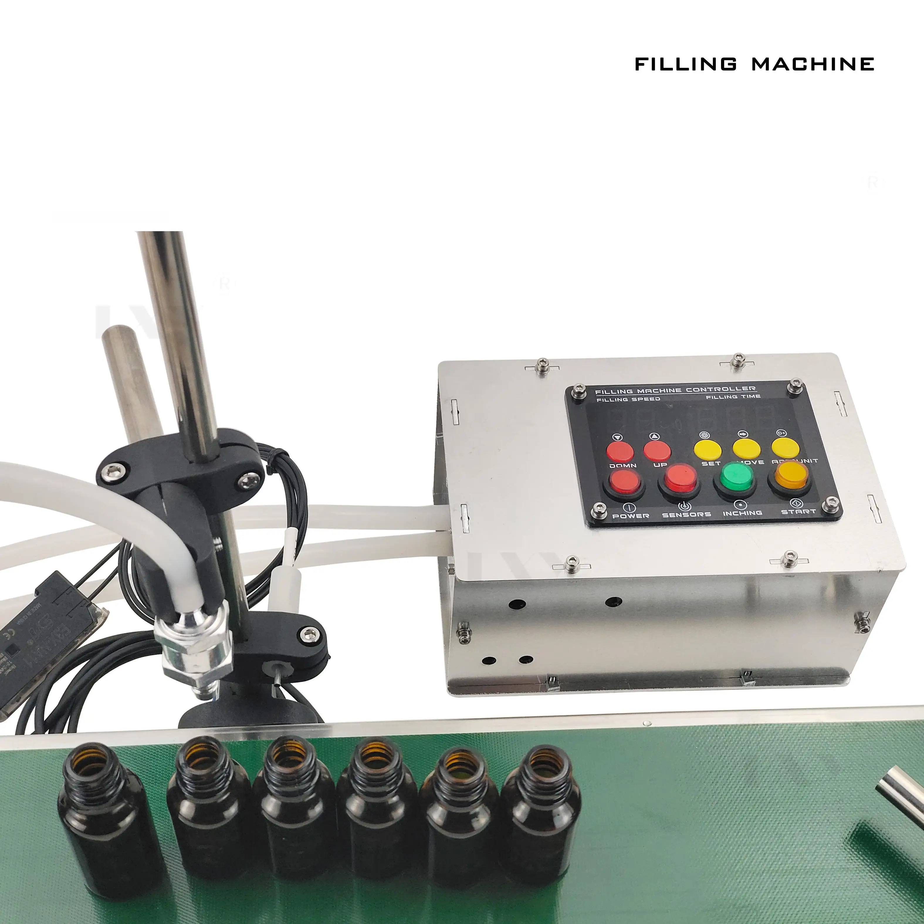 Liquid Filling Machine Essential Oil Filler Automatic With Conveyor Belt Single Head Auto High Precision Heat Resistance