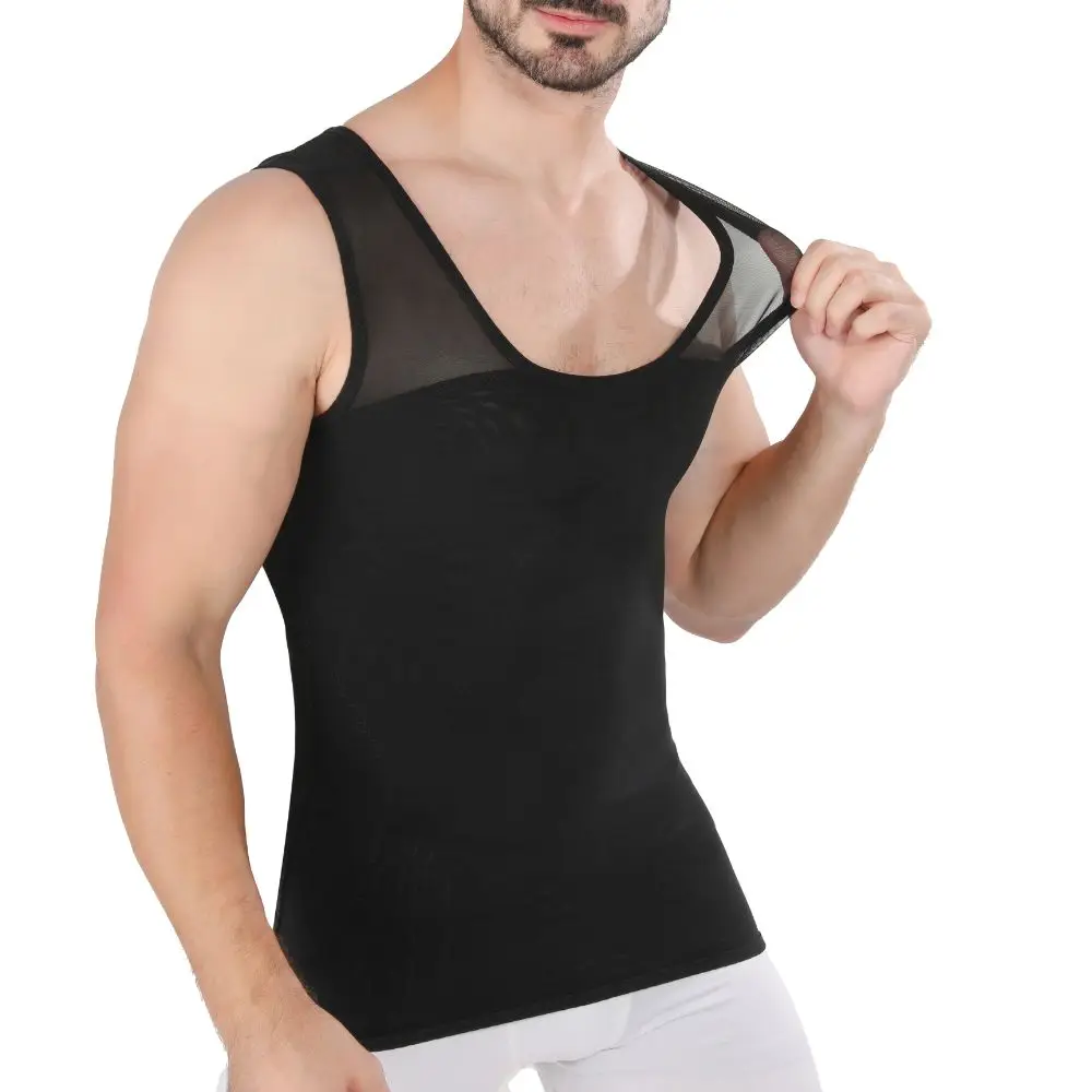 Men\'s Body Shaper Chest Slim Tank Top Hide Gynecomastia Compression Shirt For Men Slimming Undershirt Shapewear