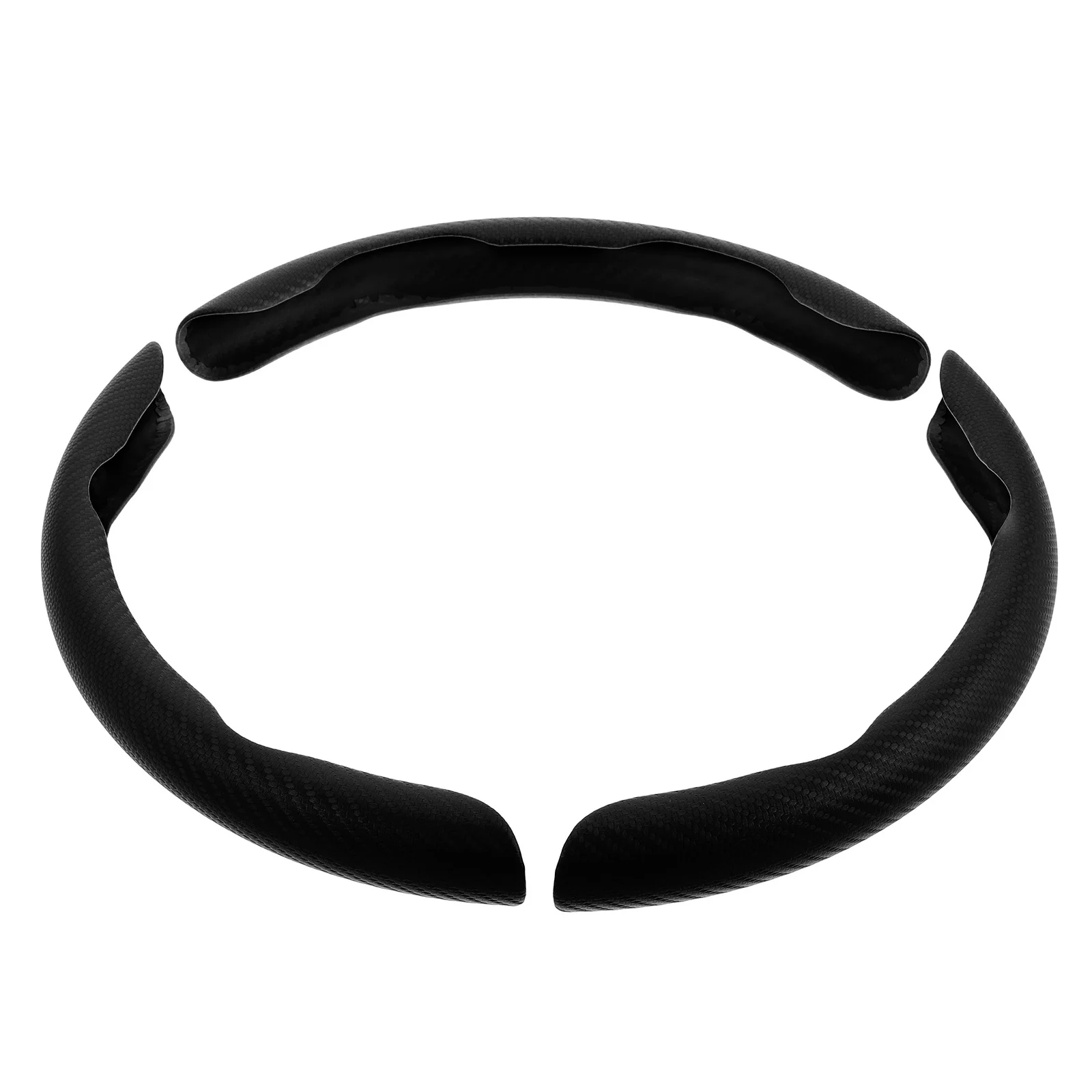 

PLAFOPE 3pcs Carbon Fiber Steering Wheel Cover Non Grip for Car Truck Interior Auto Accessory