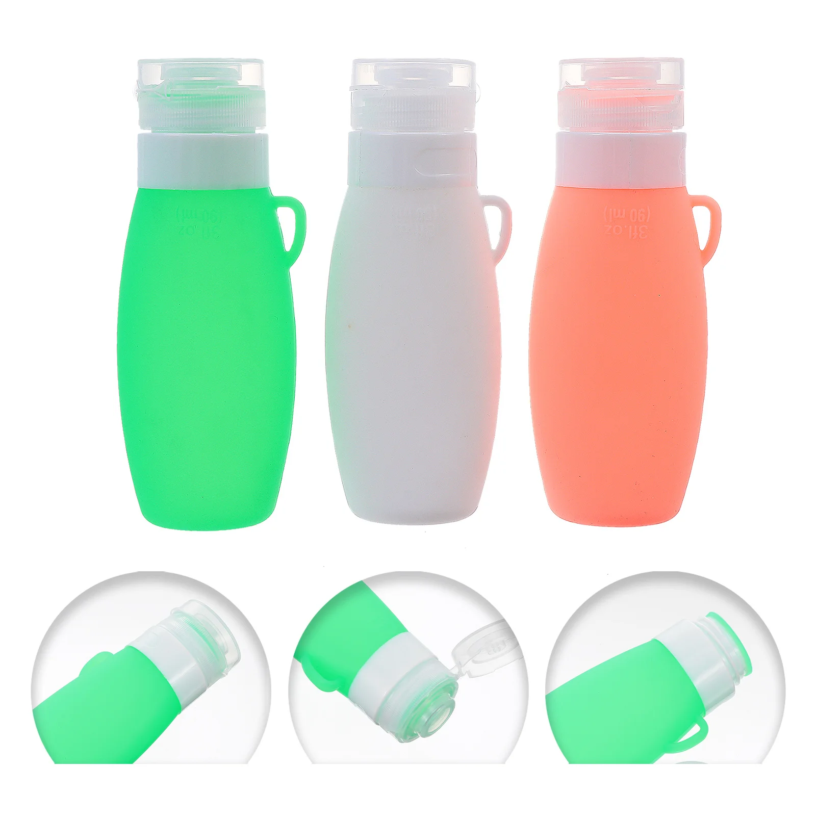 Silicone Lotion Dispenser Bottles Travel Empty Storage Bottles 90ml Lightweight Portable Travel Lotion Container
