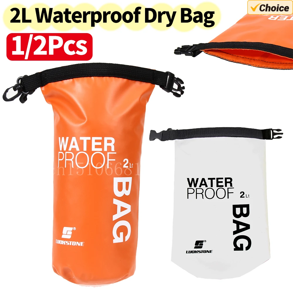 Borsa impermeabile da 2 litri Borsa da acqua ultraleggera galleggiante per vela Borsa da nuoto Borsa da kayak ultraleggera per rafting per immersioni all'aperto