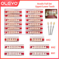 84 Pcs/Box Dental Acrylic Resin Teeth Upper Lower Full Set Denture False Tooth A1/A2/A3 Dentistry Education Teaching Model