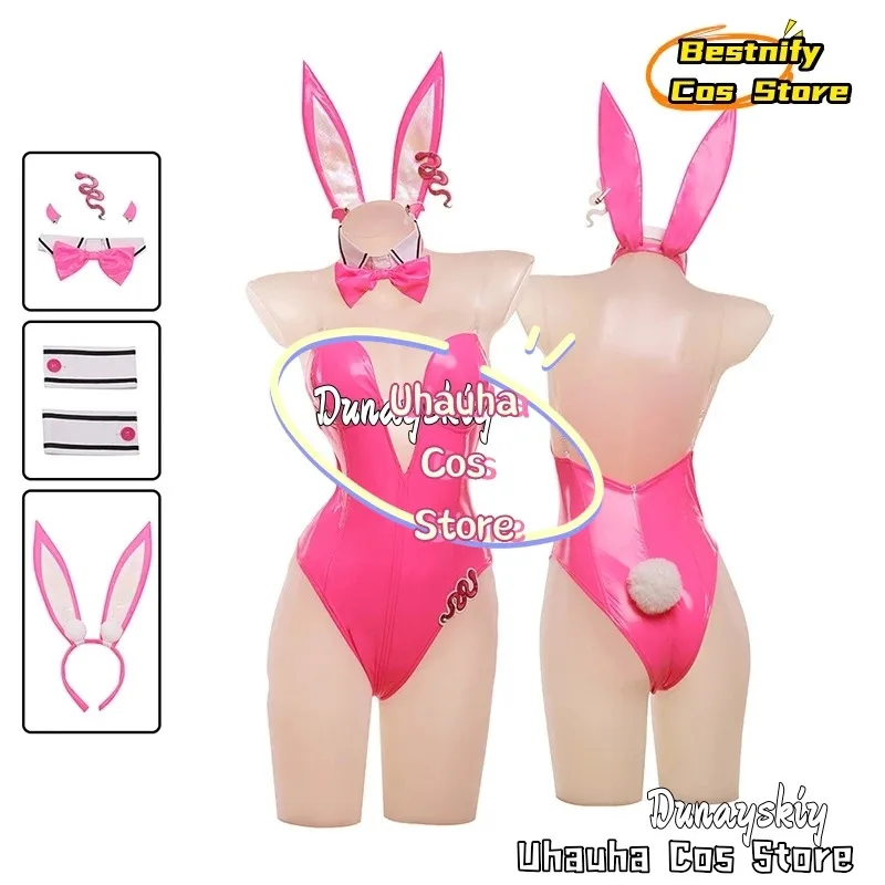 2025 22 NIKKE آلهة النصر الأرنب فتاة تأثيري موحدة الوردي أسود أبيض حللا شعر مستعار Ceductors ازياء مثير المرأة Co