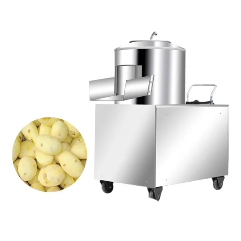 Automatic Stainless Steel Peeling Machine For Potato Taro Onion Ginger Sweet Potato With Core Bearing Component