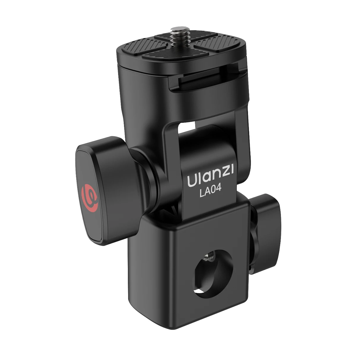 Ulanzi LA04 Adaptador de soporte de luz universal con soporte de zapata fría de 1/4" para soporte de teléfono Cámara DSLR Luz LED 180 °   Inclinación para iluminación